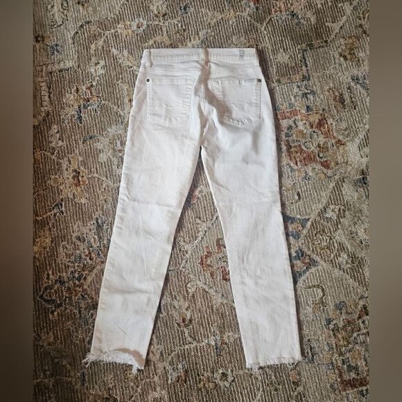 7 for all mankind ankle jeans with raw hem sz 27 with 26" inseam, like new - Picture 1 of 6